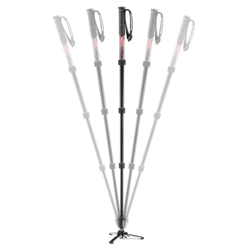 Manfrotto Video Monopod‎ Unisex OS Red Element MII 4-Section Aluminum Fluid Pan